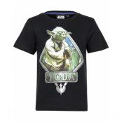 Svart Yoda T-shirt till Pojke