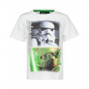 Vit Stormtrooper och Yoda T-shirt till Pojke